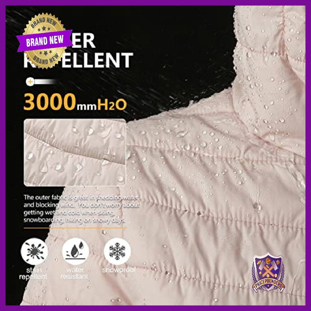 Packable Lightweight Puffer Jacket with Hood, Ful… - image 7